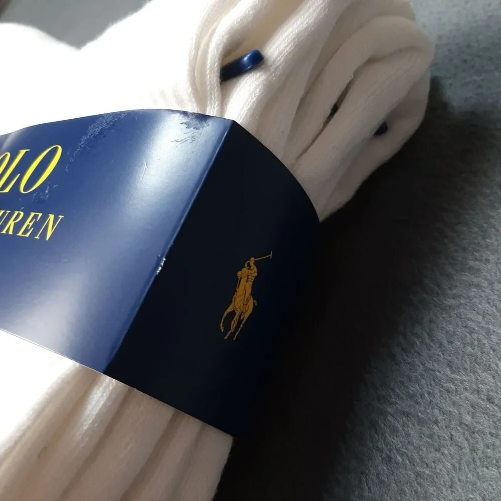 Polo Ralph Lauren Socks Mens White 6 Pairs Classic Sport PRL ZP821005PK6N